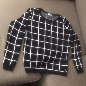 Women’s black and white sweater